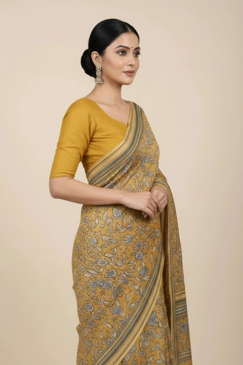 Everyday Lightweight Chiffon Printed Saree - polyester Indian ethnic wear by Rangoli