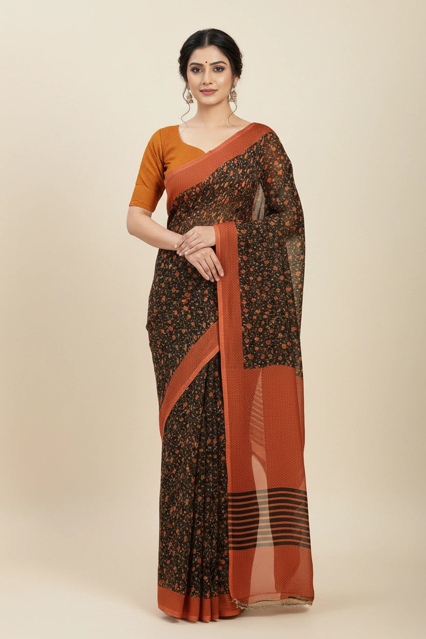 Everyday Lightweight Chiffon Printed Saree - Rangoli Sarees
