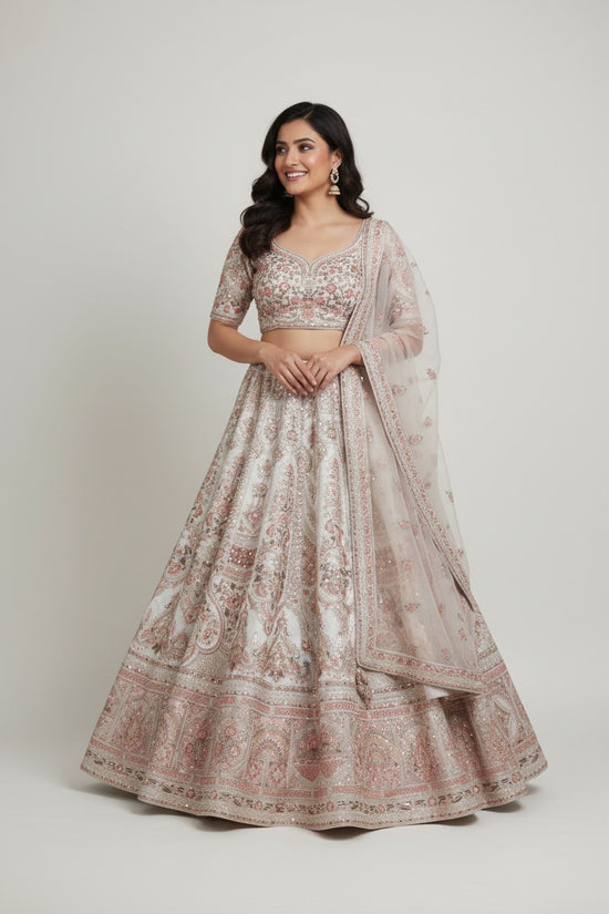 Bridal Raw Silk Lehenga Choli Set | Rangoli
