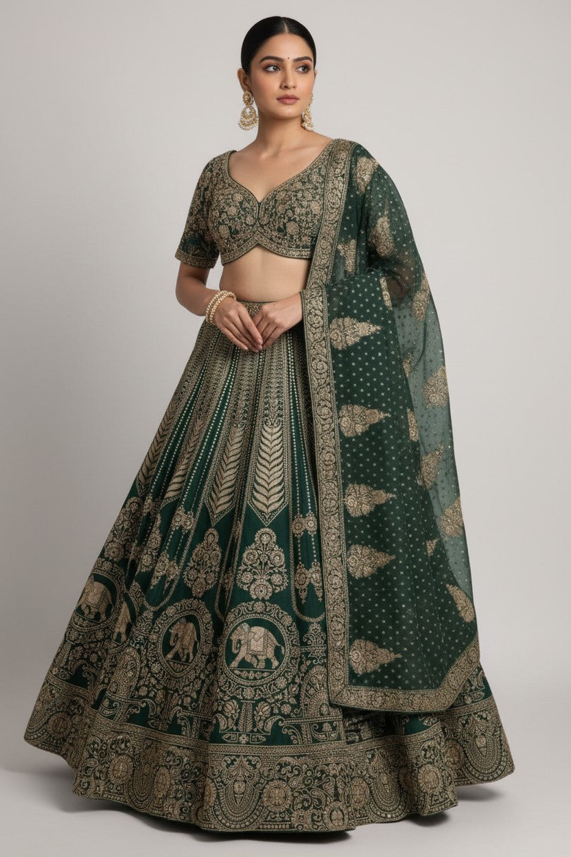 Premium Dola Silk Lehenga Choli Set | Rangoli
