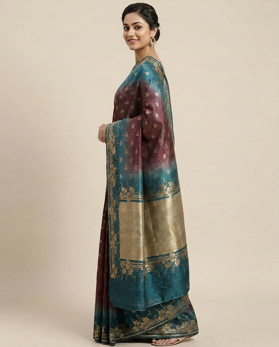 Banarasi Saree in Tussar Khaddi - Rangoli India