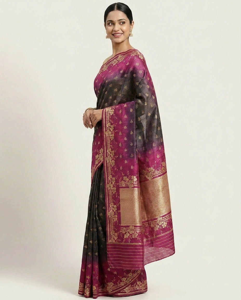 Banarasi Saree in Tussar Khaddi - Rangoli India