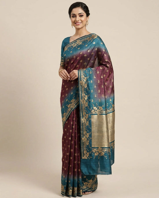 Banarasi Saree in Tussar Khaddi - Rangoli India