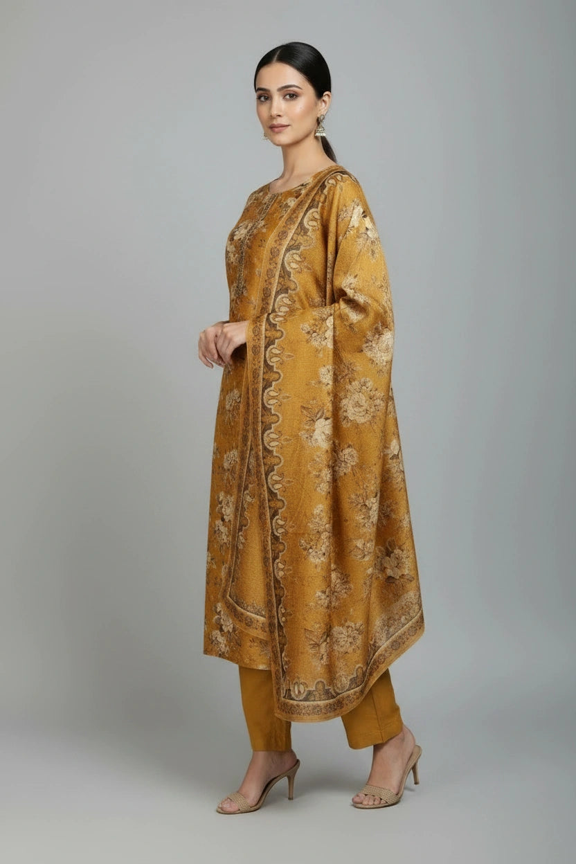 Contemporary Pure Cotton Straight Cut Salwar Suit - View 3 | Rangoli