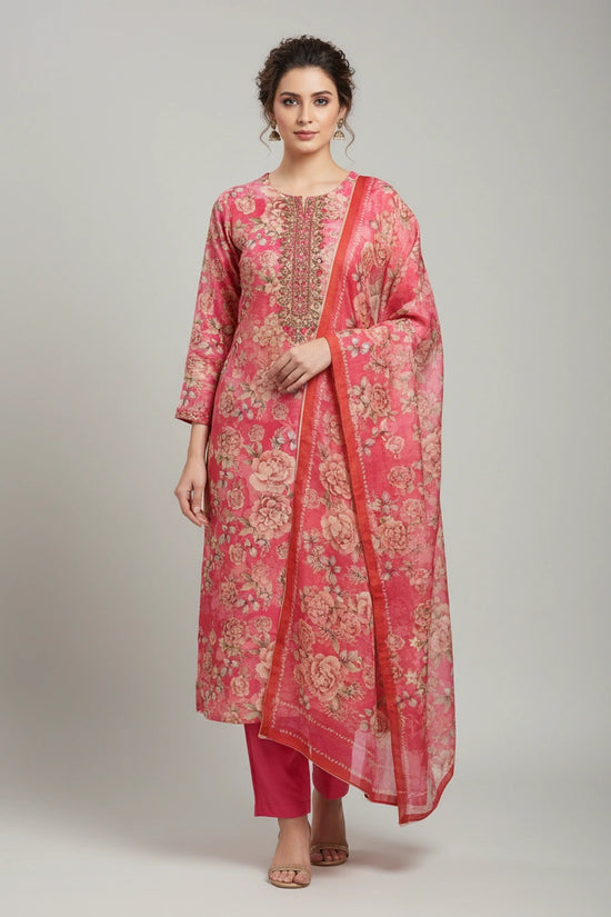 Refined Cotton Straight Suit - Rangoli Sarees