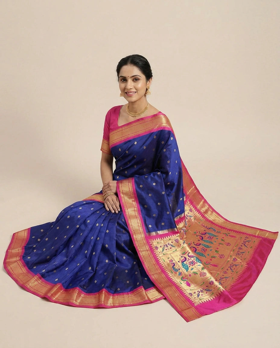 Pure Silk South Weave Saree - Rangoli India