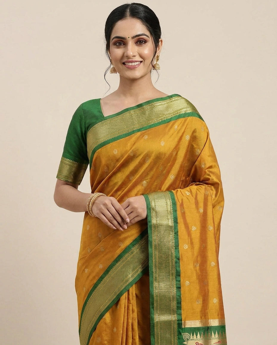 Pure Silk South Weave Saree - Rangoli India