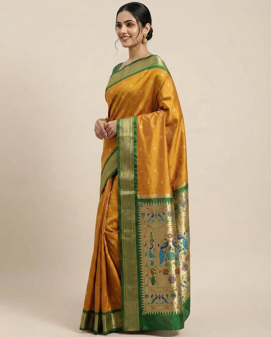 Pure Silk South Weave Saree - Rangoli India