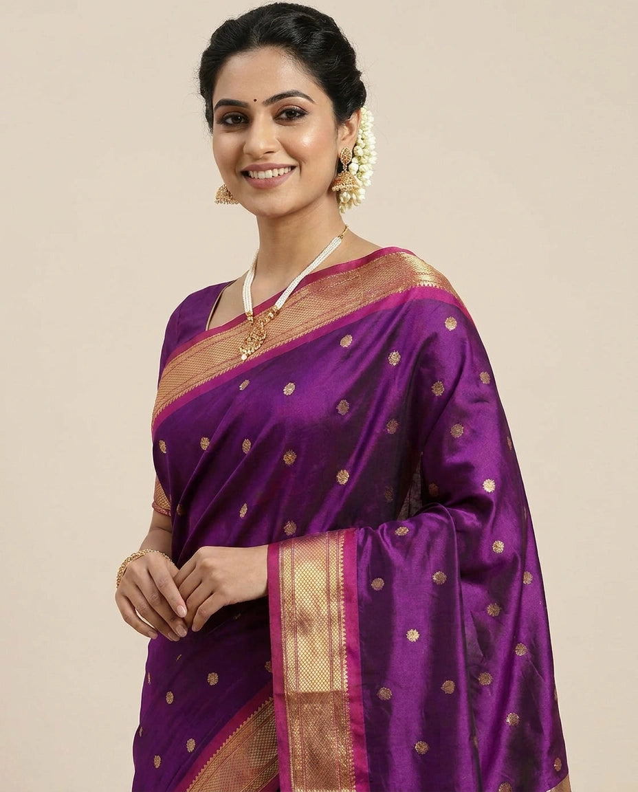 Pure Silk South Weave Saree - Rangoli India