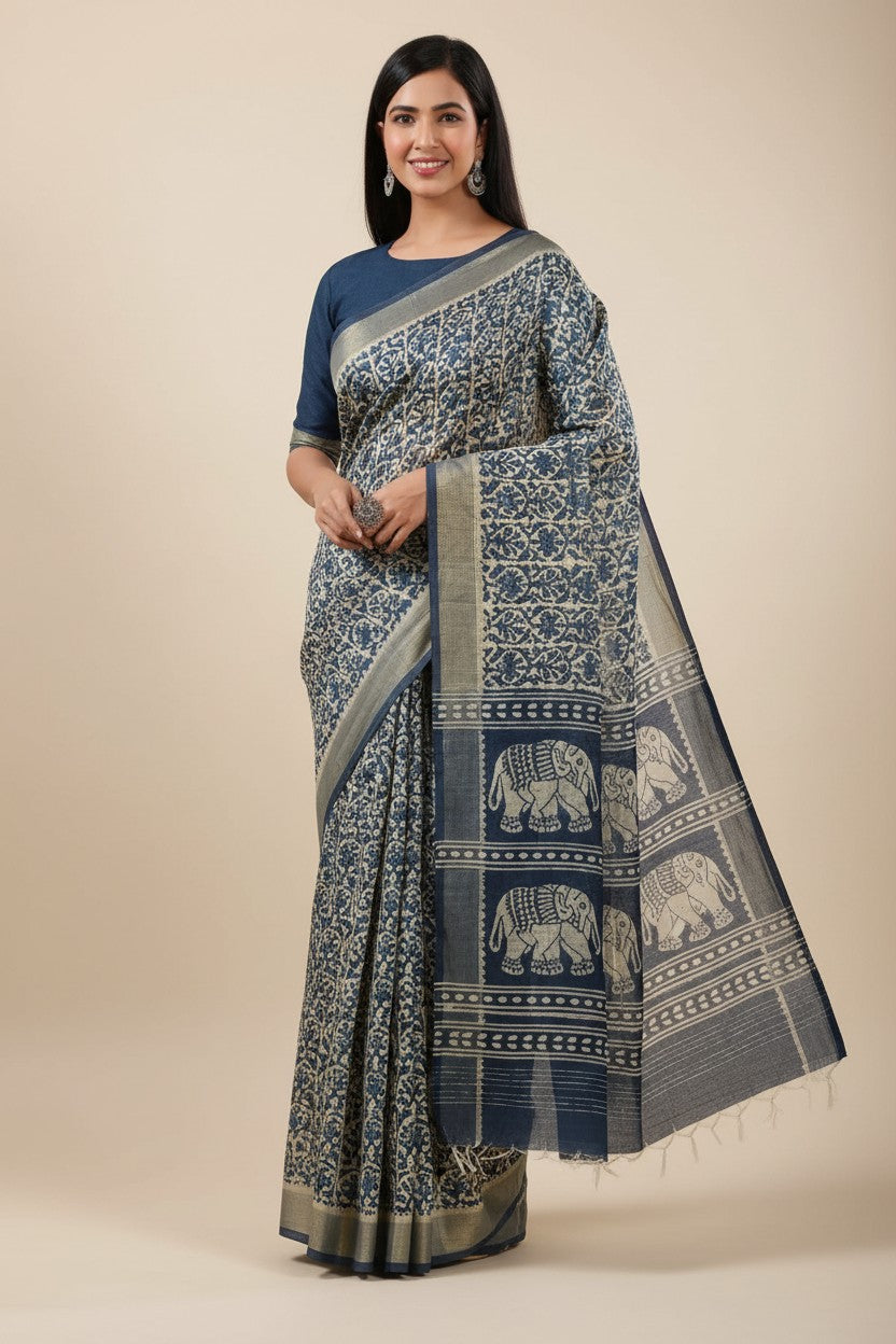 Everyday Cotton Printed Saree - Rangoli Sarees