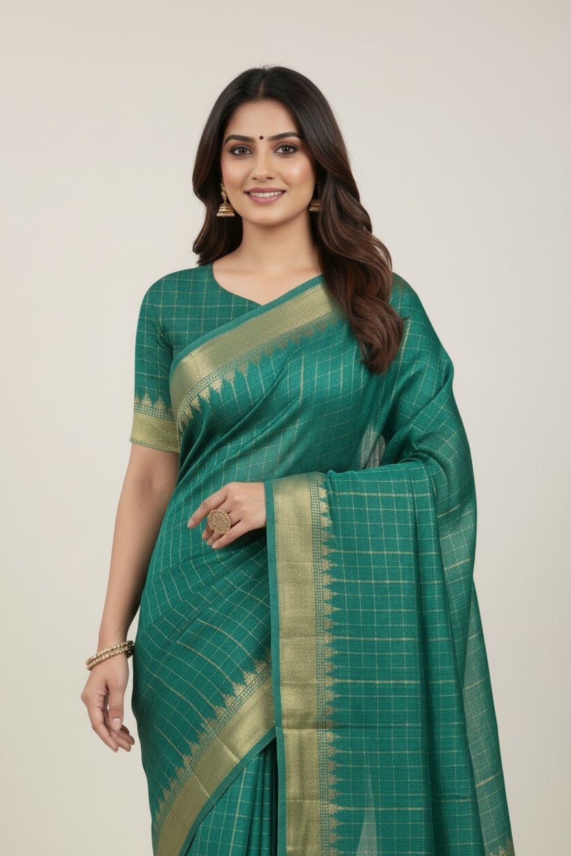Handcrafted Pure Tussar Silk Chapa Weave Handloom Saree - Magenta | Rangoli