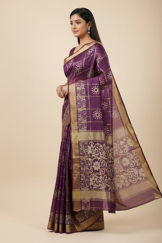 Handcrafted Pure Tussar Silk Printed Saree - Pista Green | Rangoli