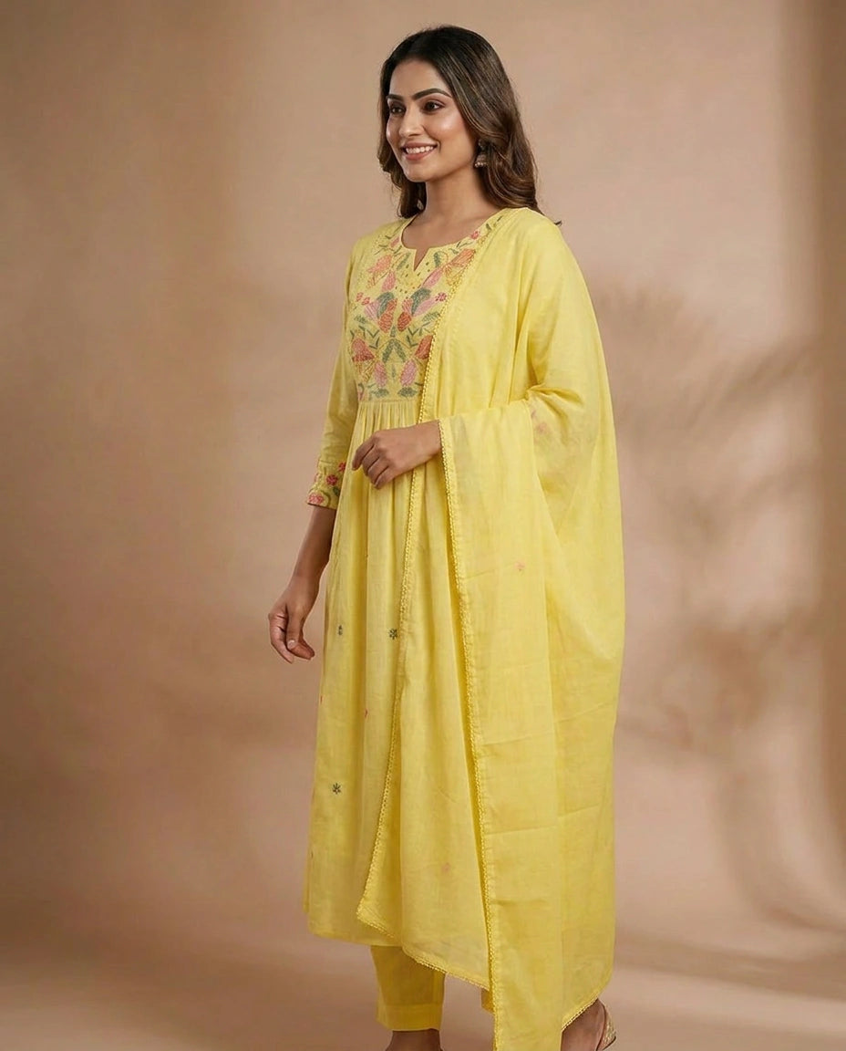 Cotton Suit A Line - Rangoli India