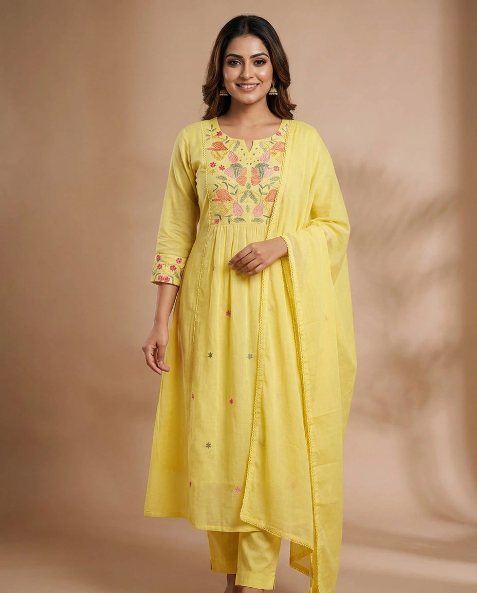 Cotton Suit A Line - Rangoli India