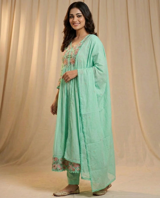 Cotton Suit Anarkali - Rangoli India