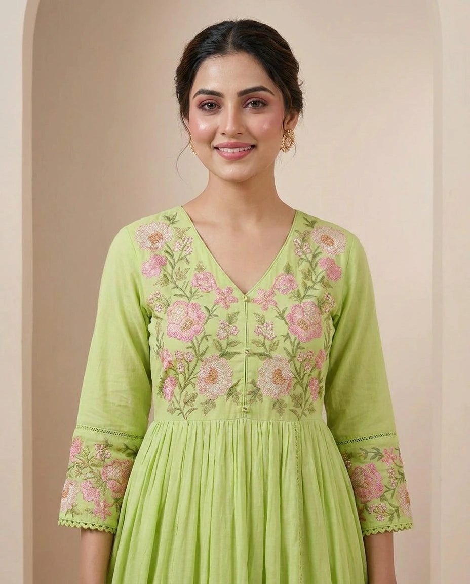 Cotton Suit Anarkali - Rangoli India