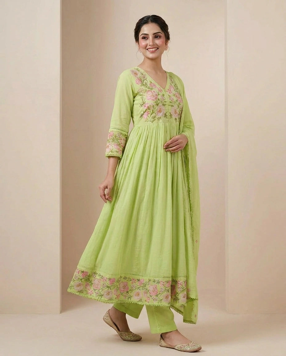 Cotton Suit Anarkali - Rangoli India