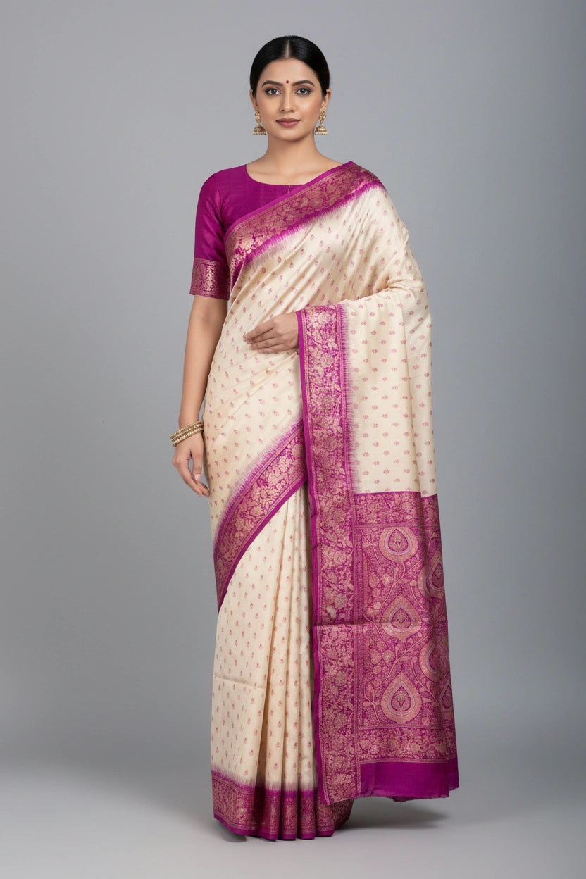 Traditional Silk Katan South Silk Saree - Rangoli Sarees