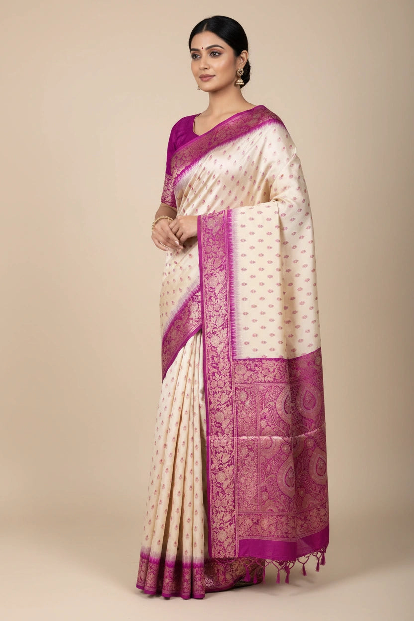 Traditional Silk Katan South Silk Saree - silk Indian ethnic wear by Rangoli
