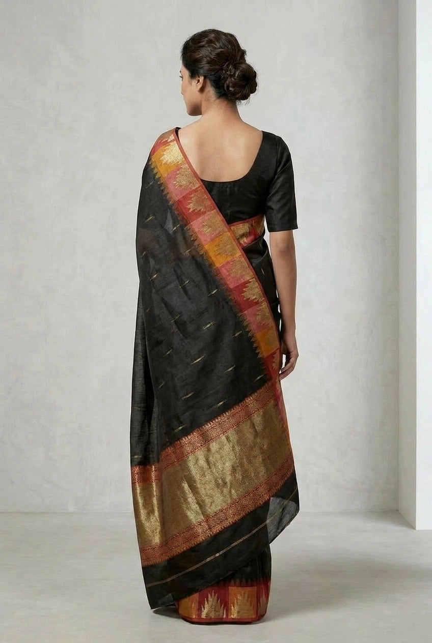 Tussar Silk South Saree with South Border for Family Function