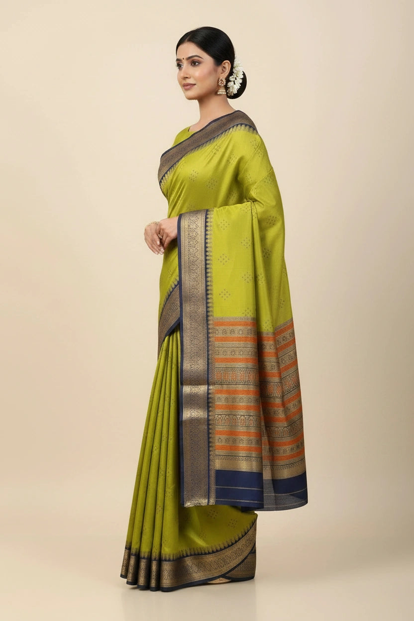 Traditional Tussar Silk South Silk Saree - silk Indian ethnic wear by Rangoli