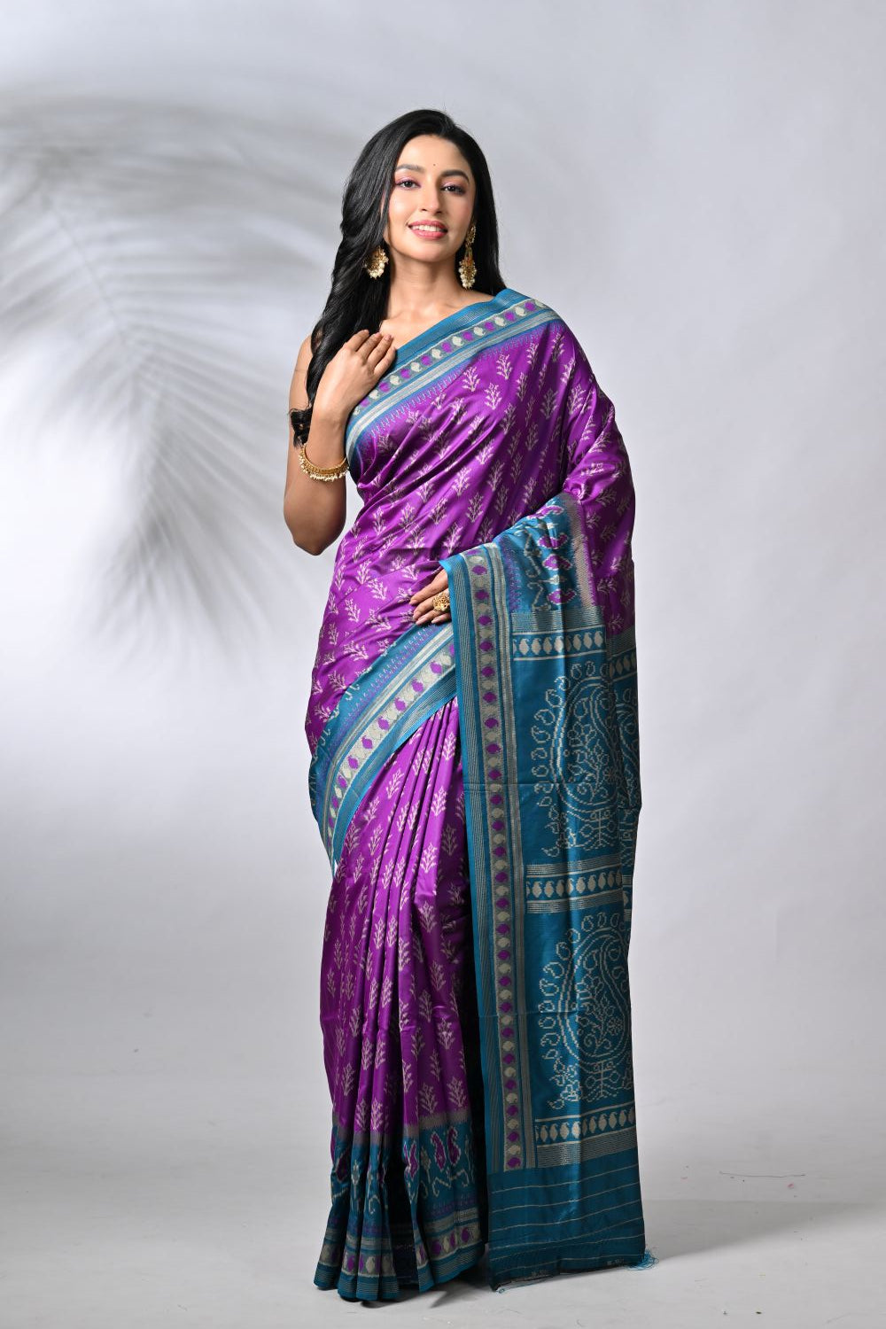 Purple Silk Katan Sarees