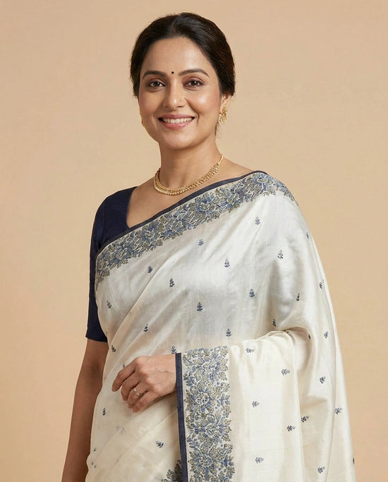 Georgette Embroidered Saree - Rangoli India