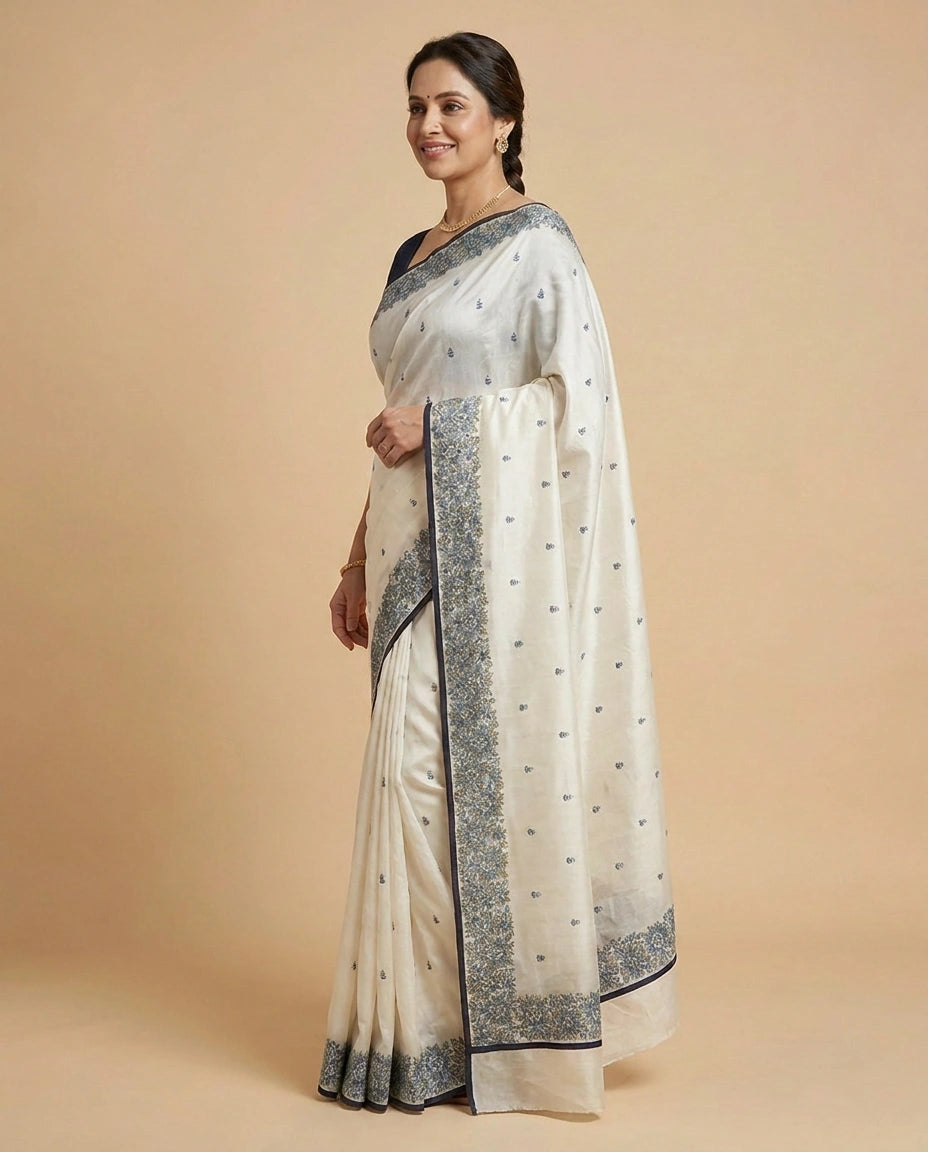 Georgette Embroidered Saree - Rangoli India