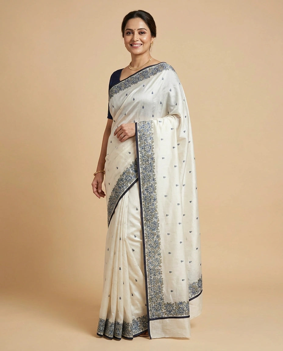 Georgette Embroidered Saree - Rangoli India