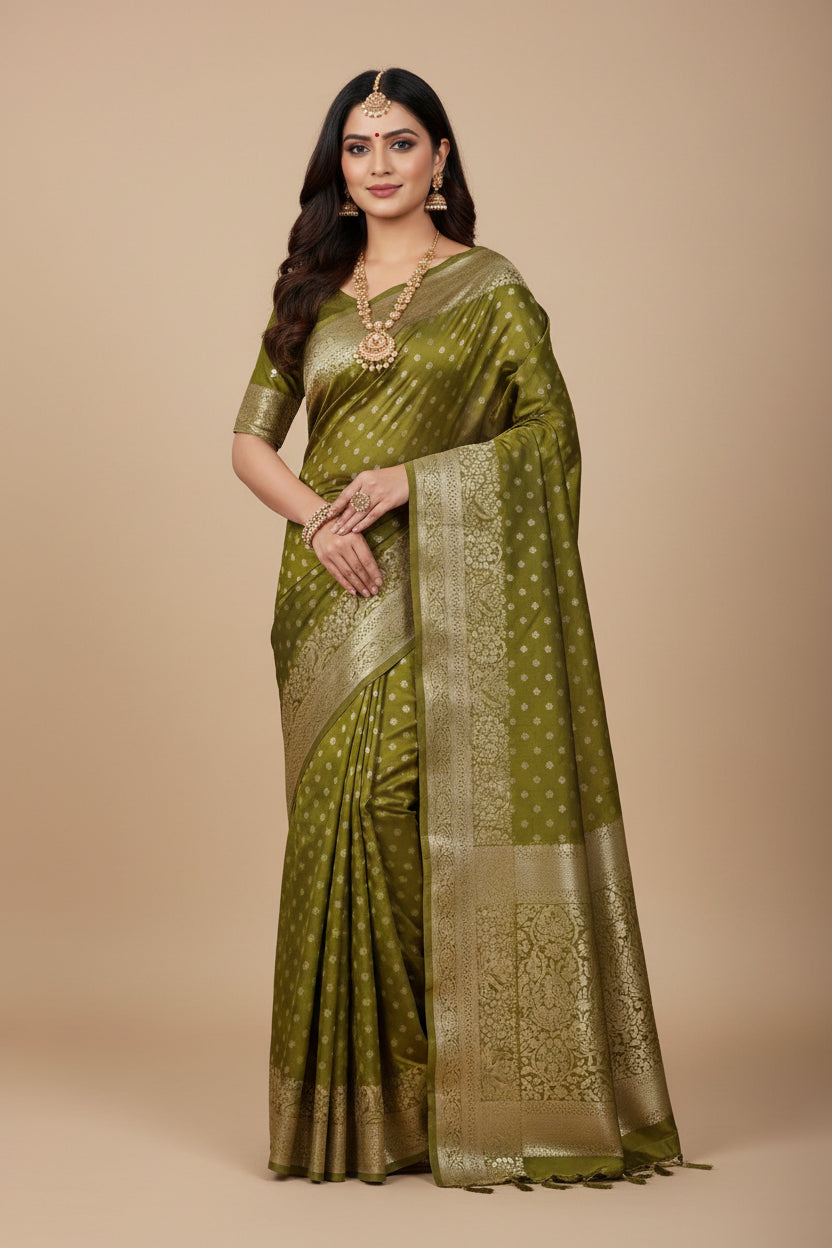 Traditional Silk Katan South Silk Saree - silk Indian ethnic wear by Rangoli