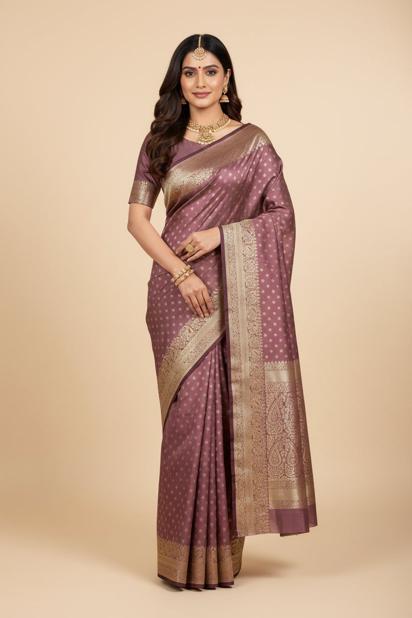 Traditional Silk Katan South Silk Saree - silk Indian ethnic wear by Rangoli