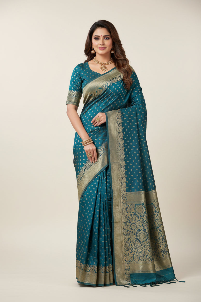 Traditional Silk Katan South Silk Saree - silk Indian ethnic wear by Rangoli