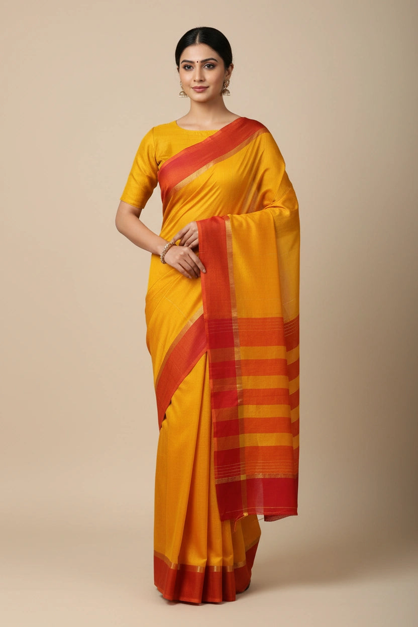 Heritage Zari Cotton Banarasi Saree - Rangoli Sarees
