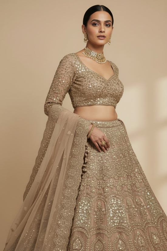 Designer Embroidered Net Lehenga Choli Set - View 4 | Rangoli