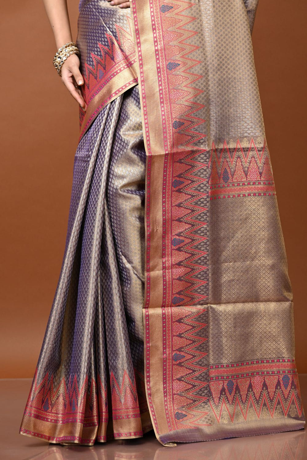 Purple Tissue South Weave Saree
