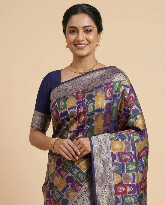 Banarasi Saree in Silk Katan with Woven Pallu