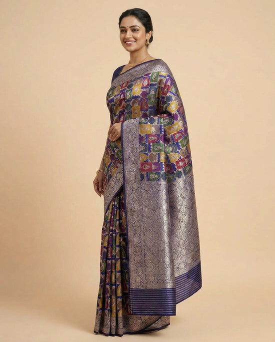 Banarasi Saree in Silk Katan with Woven Pallu