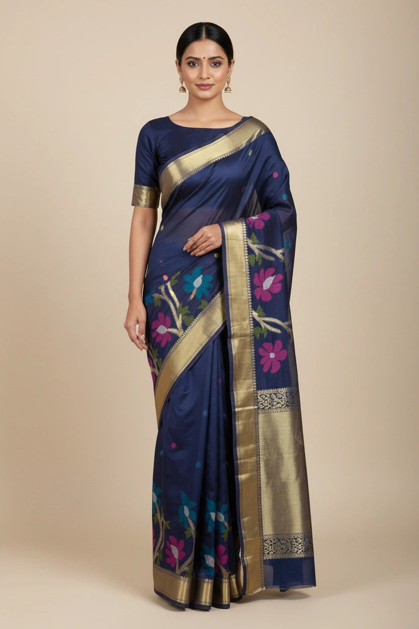 Traditional Cotton South Silk Saree - Rangoli Sarees