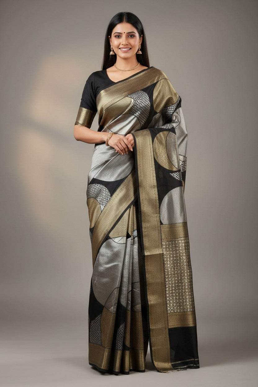 Heritage Zari Silk Katan Banarasi Saree - Rangoli Sarees