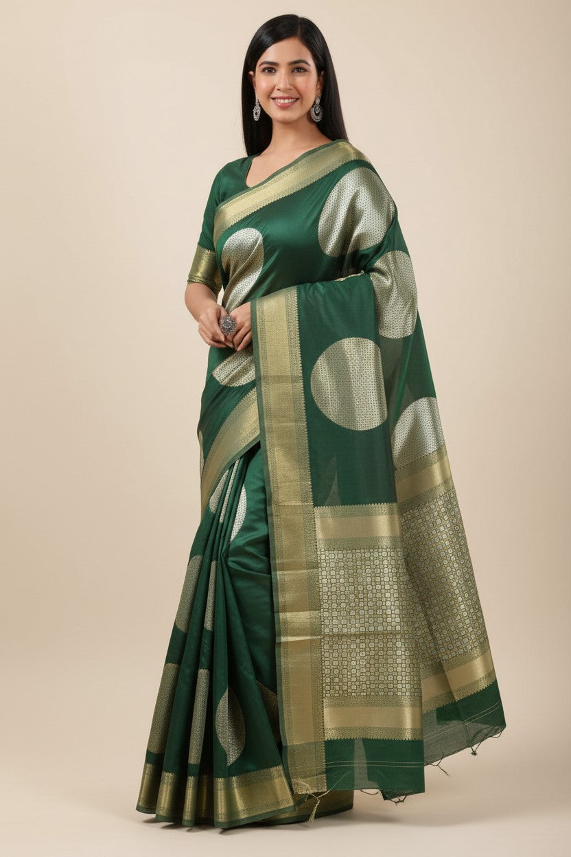 Heritage Zari Silk Katan Banarasi Saree - Rangoli Sarees
