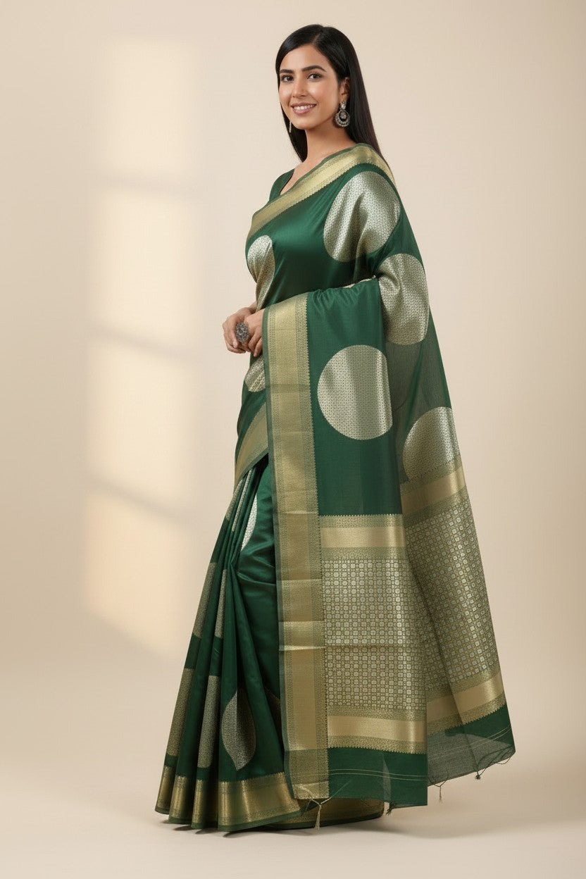 Heritage Zari Silk Katan Banarasi Saree - Rangoli Sarees