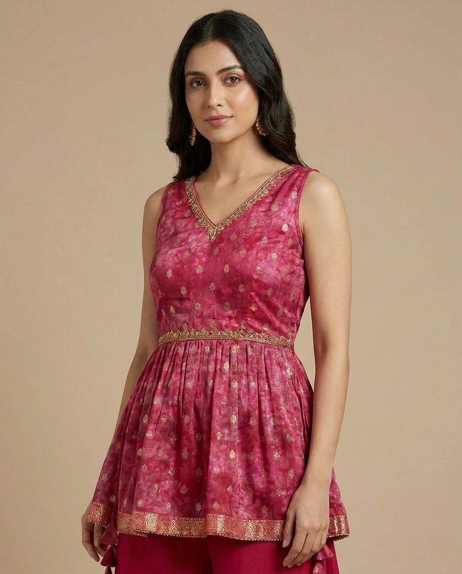 Chinon Ethnic Wear with Handcrafted Design India India view 4