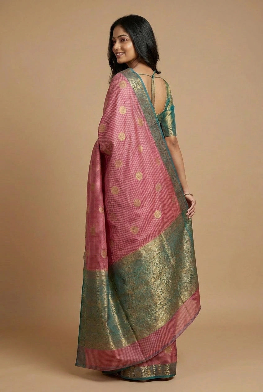 Cotton Banarasi Saree with Soft Tant Weave for Daily Comfort
