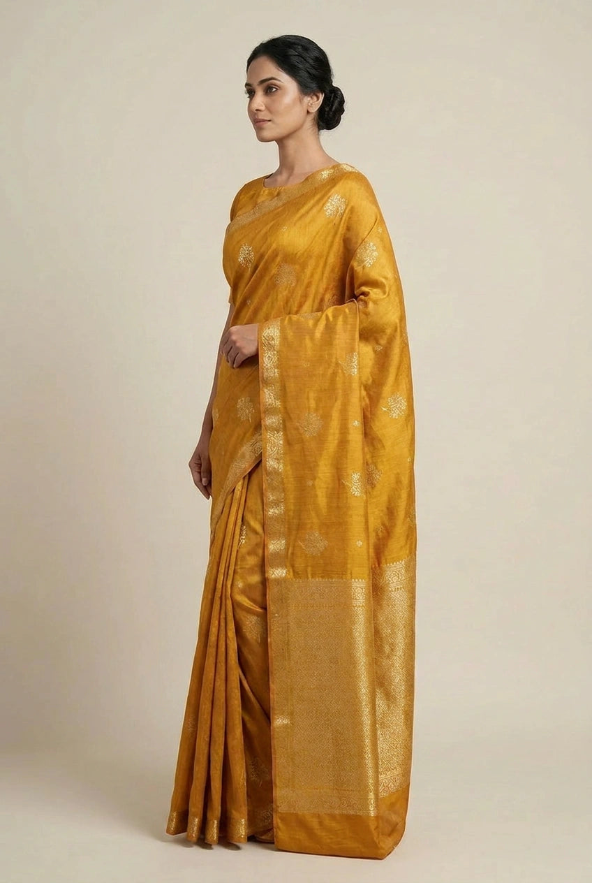 Dola Silk Assam Saree with Assam Floral for Bihu Festival