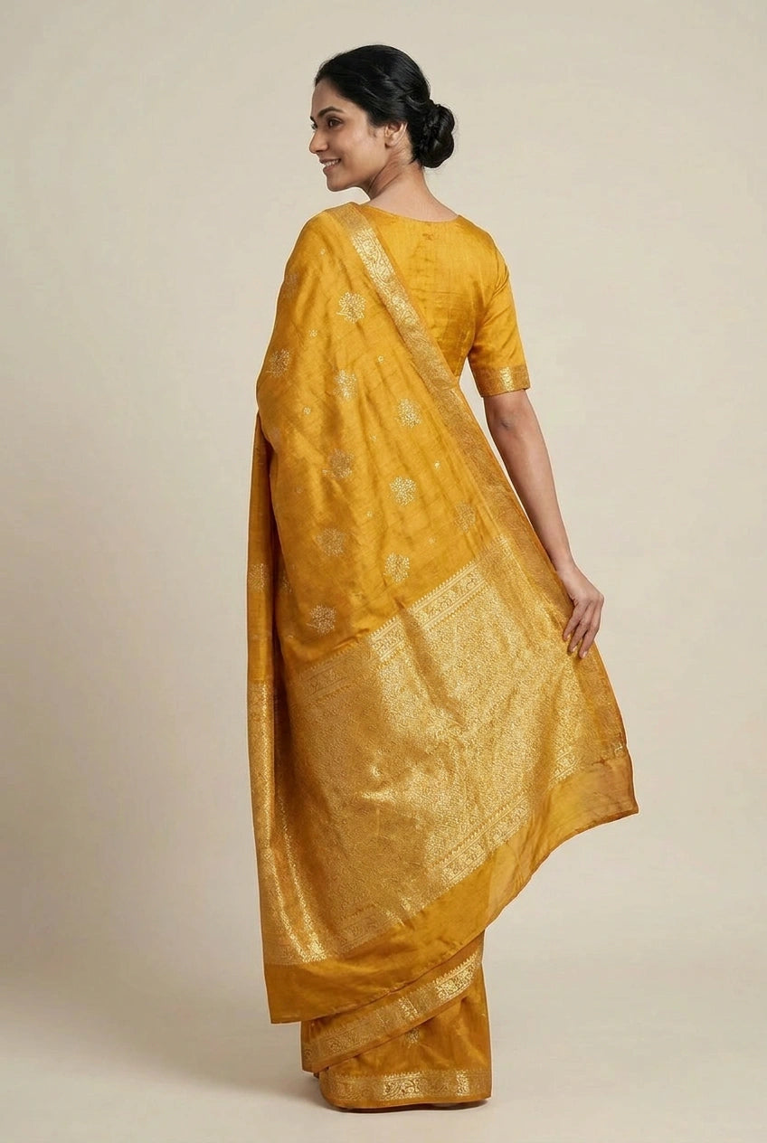 Dola Silk Assam Saree with Assam Floral for Bihu Festival
