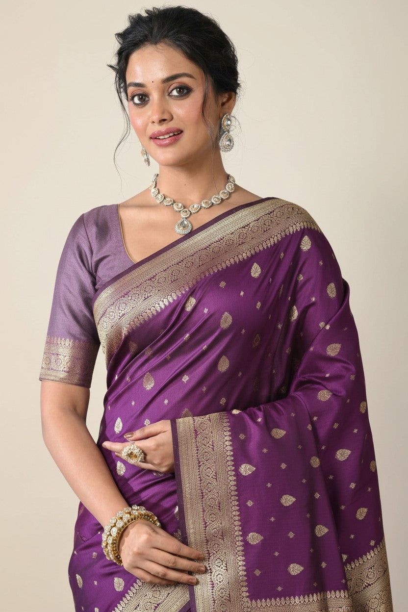 Handcrafted Dola Silk Assamese Silk Saree - Peacock Blue | Rangoli