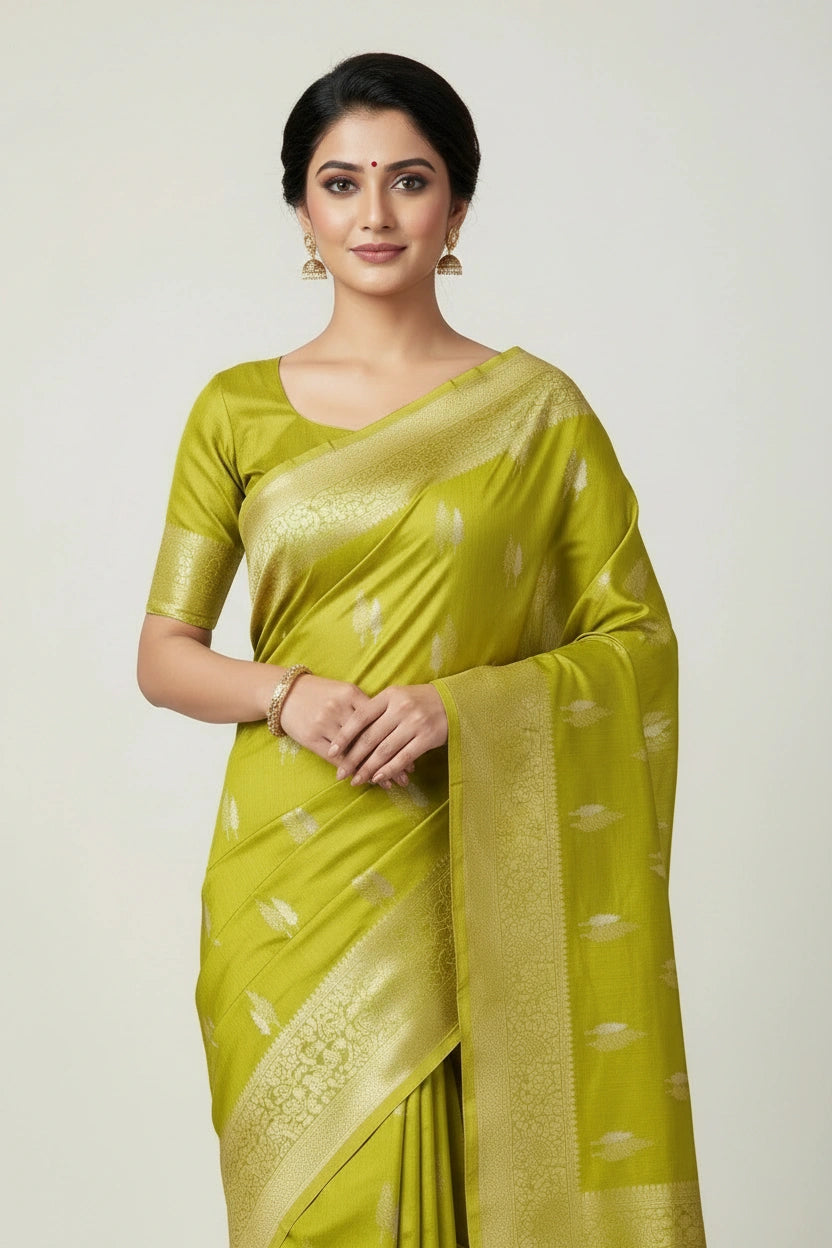Handcrafted Dola Silk South Indian Woven Silk Saree - Magenta | Rangoli