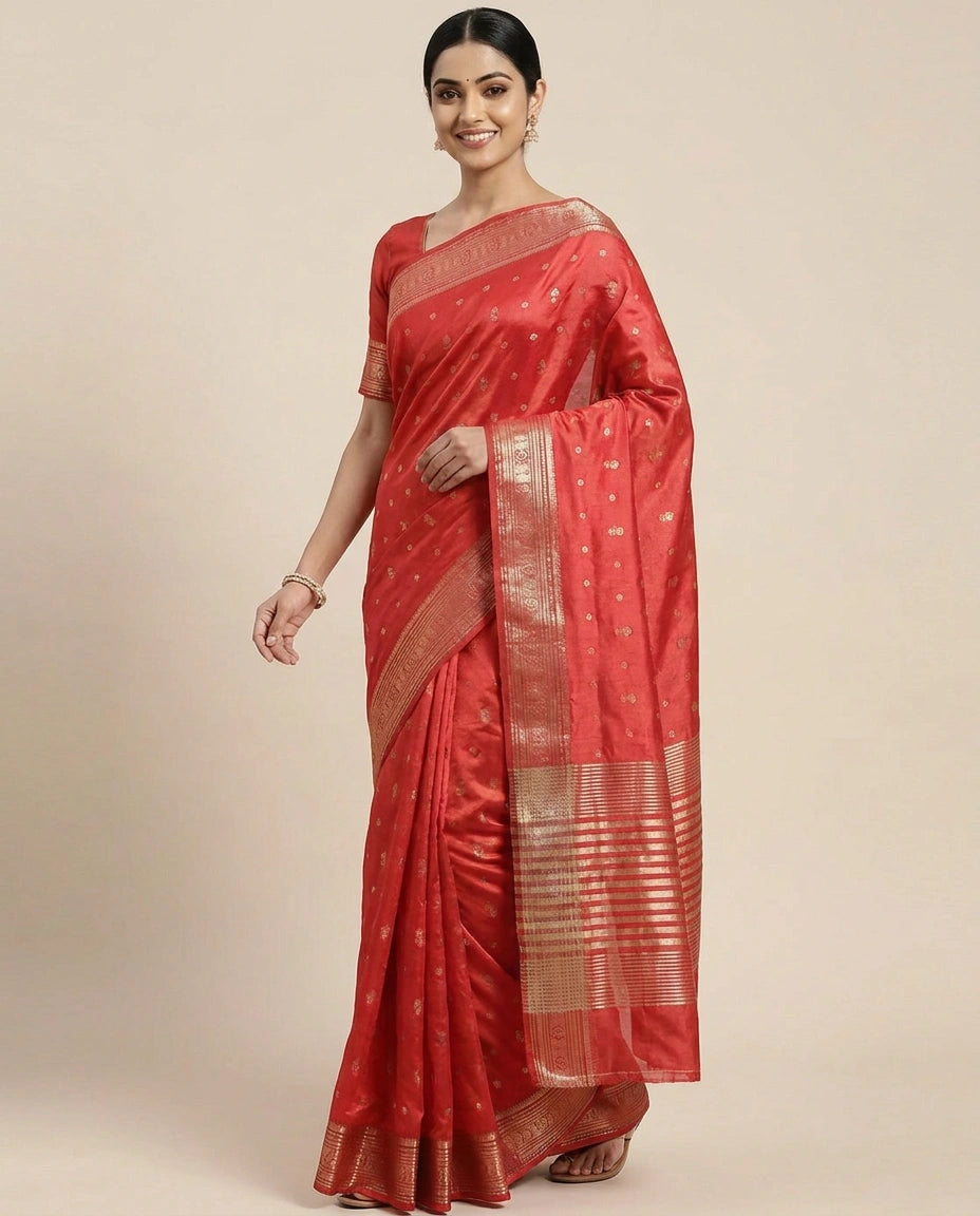 South Weave Saree in Dola Silk - Rangoli India