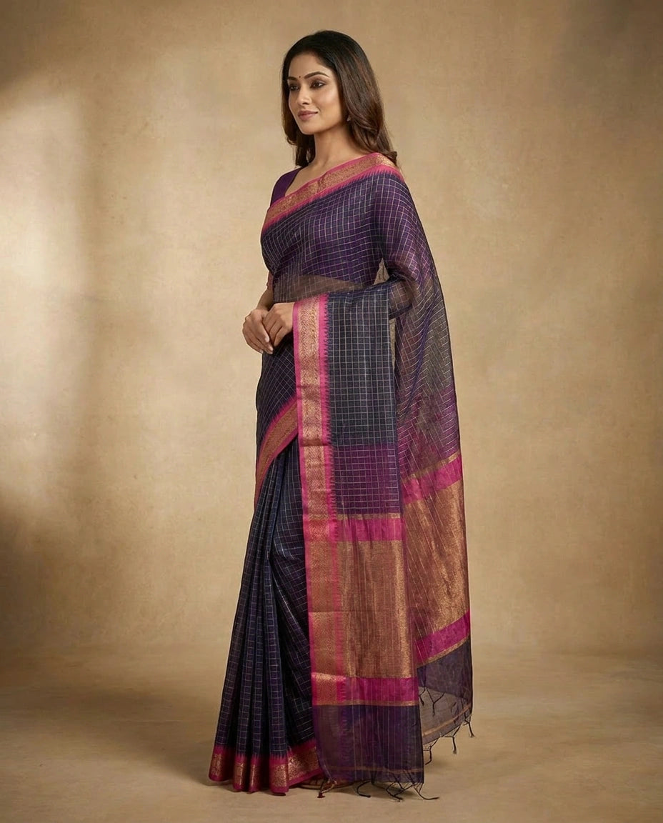 Cotton Banarasi Saree - Rangoli India