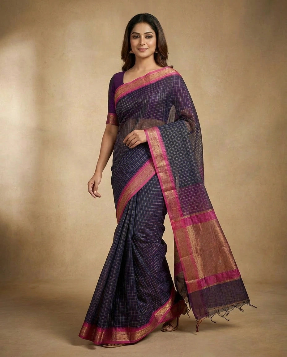 Cotton Banarasi Saree - Rangoli India